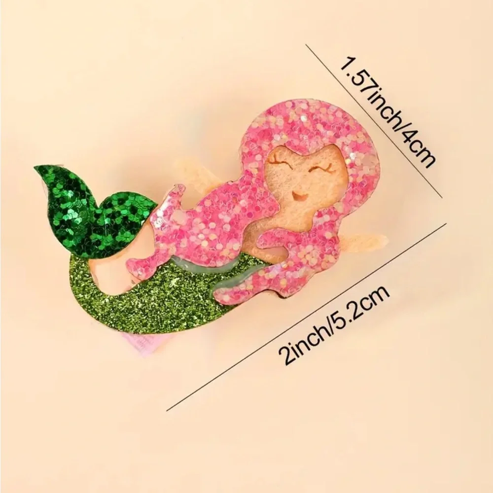 Sparkling Mermaid Hair Clips Set ~ 4 Pieces - Picture 3 of 3